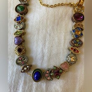 Slider Vintage Bracelet Victorian Inspired Bracelet with Safety‎ Chain